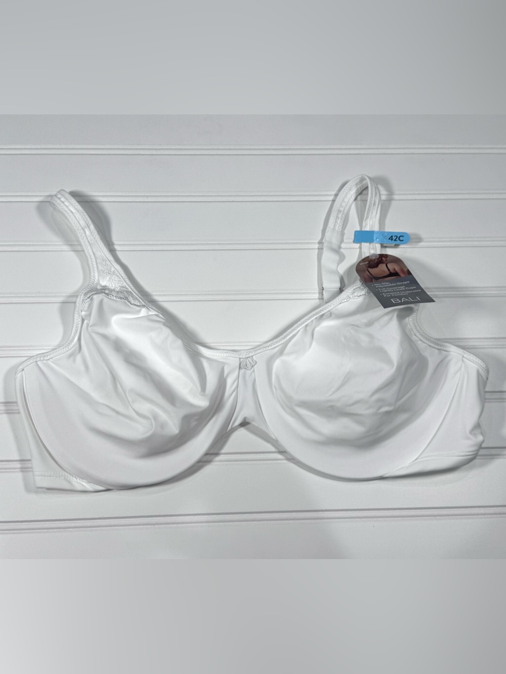 Bali White Full-Coverage Underwire Bra lightly lined